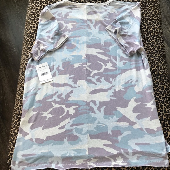 NEW Free People pastel camo tee - Picture 5 of 7